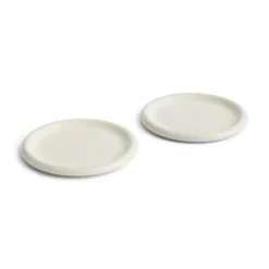 HAY - Barro - Tallerken - Sæt med 2 styk - Off white - Ø24 cm