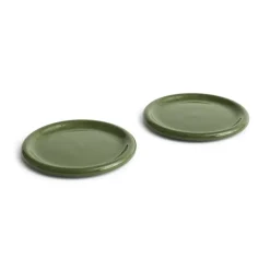 HAY - Barro - Tallerken - Sæt med 2 styk - Green - Ø24 cm