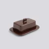 Hay - Barro Butter Dish - Bugundy