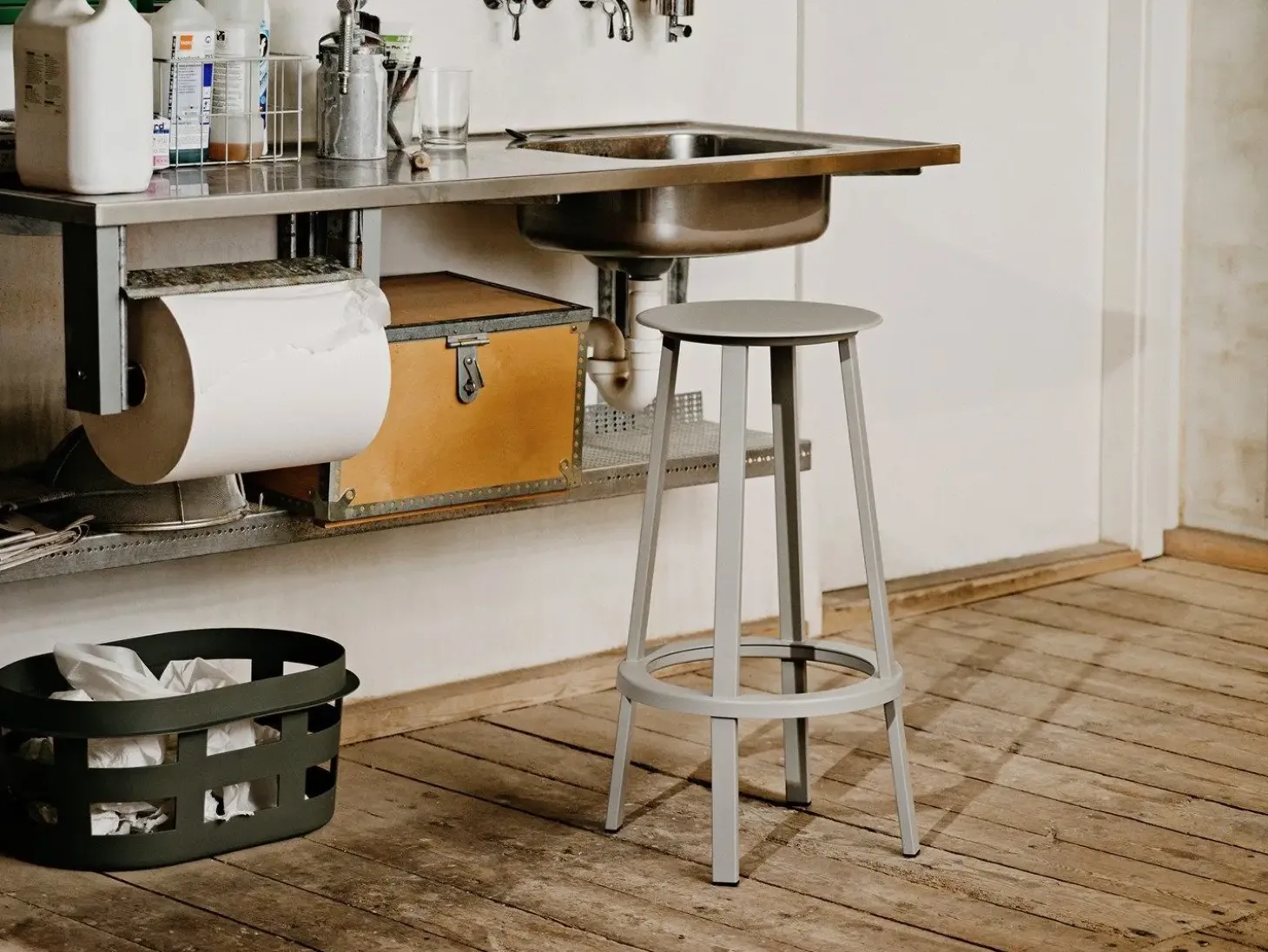 HAY - Barstol Revolver Stool H75 black / sort