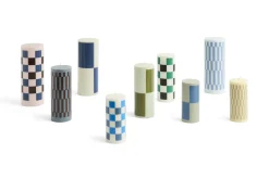 Hay - Bloklys - Column - Large - Milky green & Dark Blue