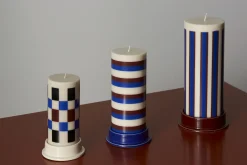 Hay - Bloklys - Column - Large - Off-White, Brown & Blue