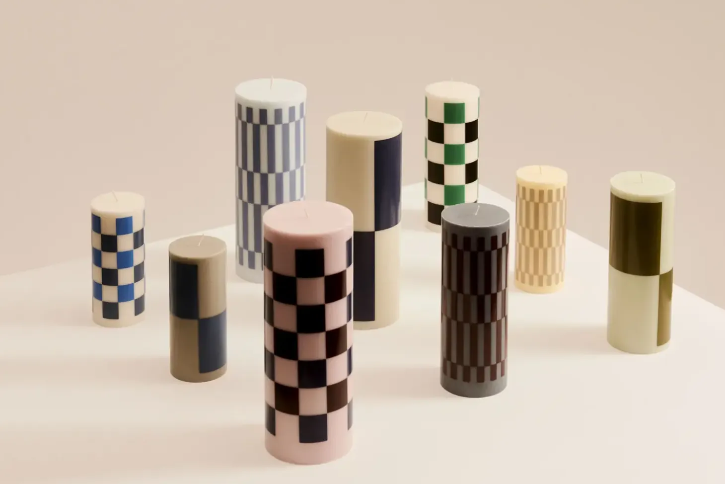 Hay - Bloklys - Column - Medium - White, green & Black skaktern