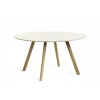 HAY - Bord - CPH25 - Hvid/Off white / Matlakeret eg - Ø 140 cm