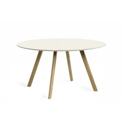 HAY - Bord - CPH25 - Hvid/Off white / Matlakeret eg - Ø 140 cm