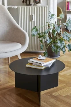 Hay - Bord - Slit table round - Sort/Black - Stål/Steel - Ø45 cm
