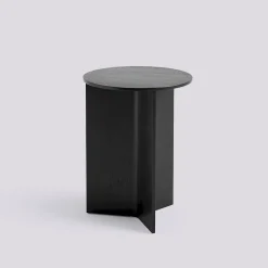 Hay - Bord - Slit table Wood - Black - Ø35 x H47 cm