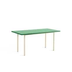 Hay - Bord - Two-Colour - Mintgrøn bordplade - creme hvide stålben - 82 x 160 cm