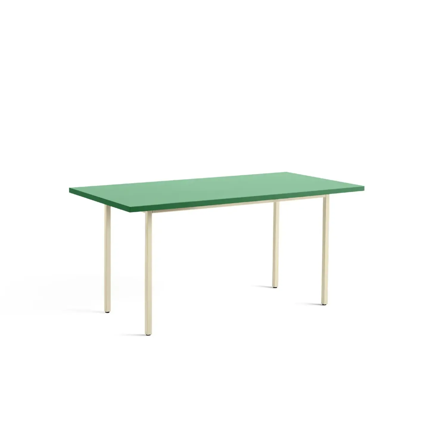 Hay - Bord - Two-Colour - Mintgrøn bordplade - creme hvide stålben - 90 x 200cm