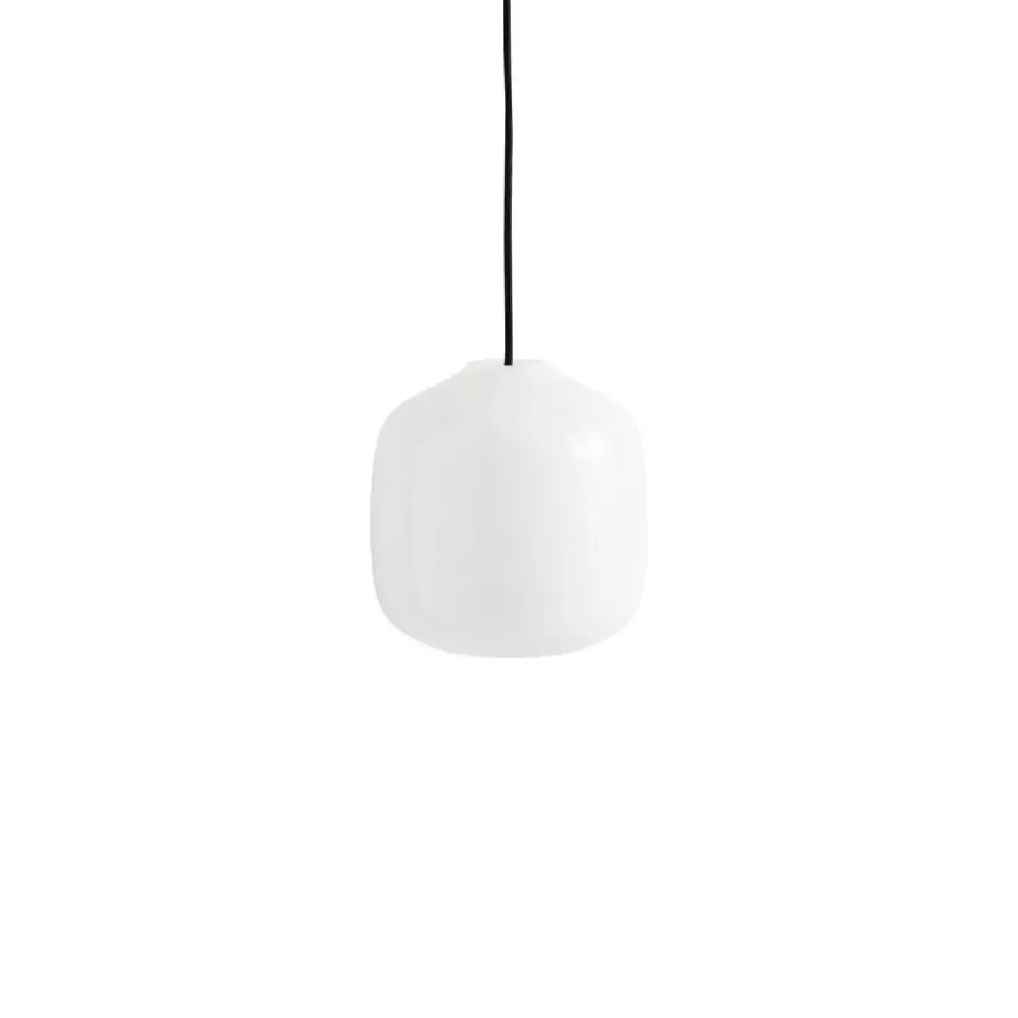 Hay - Buoy Glass Pendel - Sort ledning - Hvid - 200