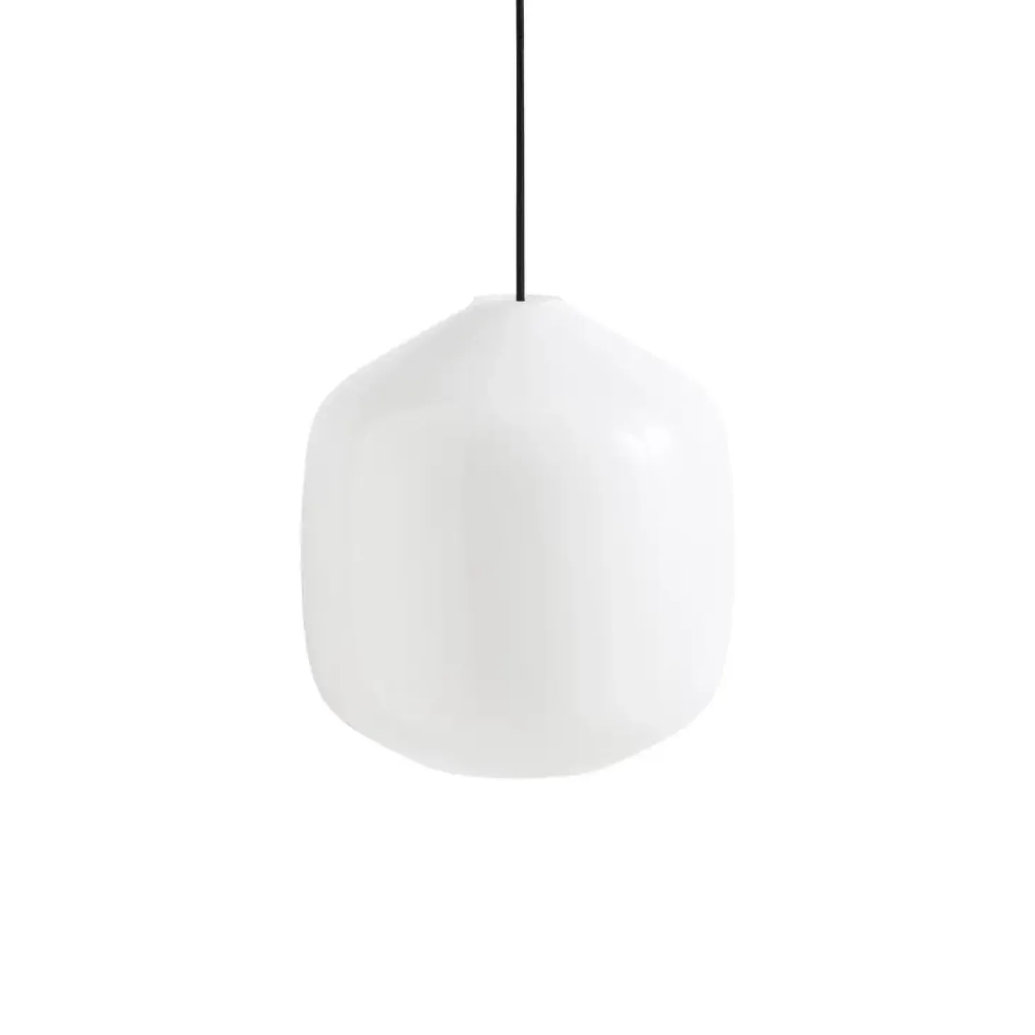 Hay - Buoy Glass Pendel - Sort ledning - Hvid - 300