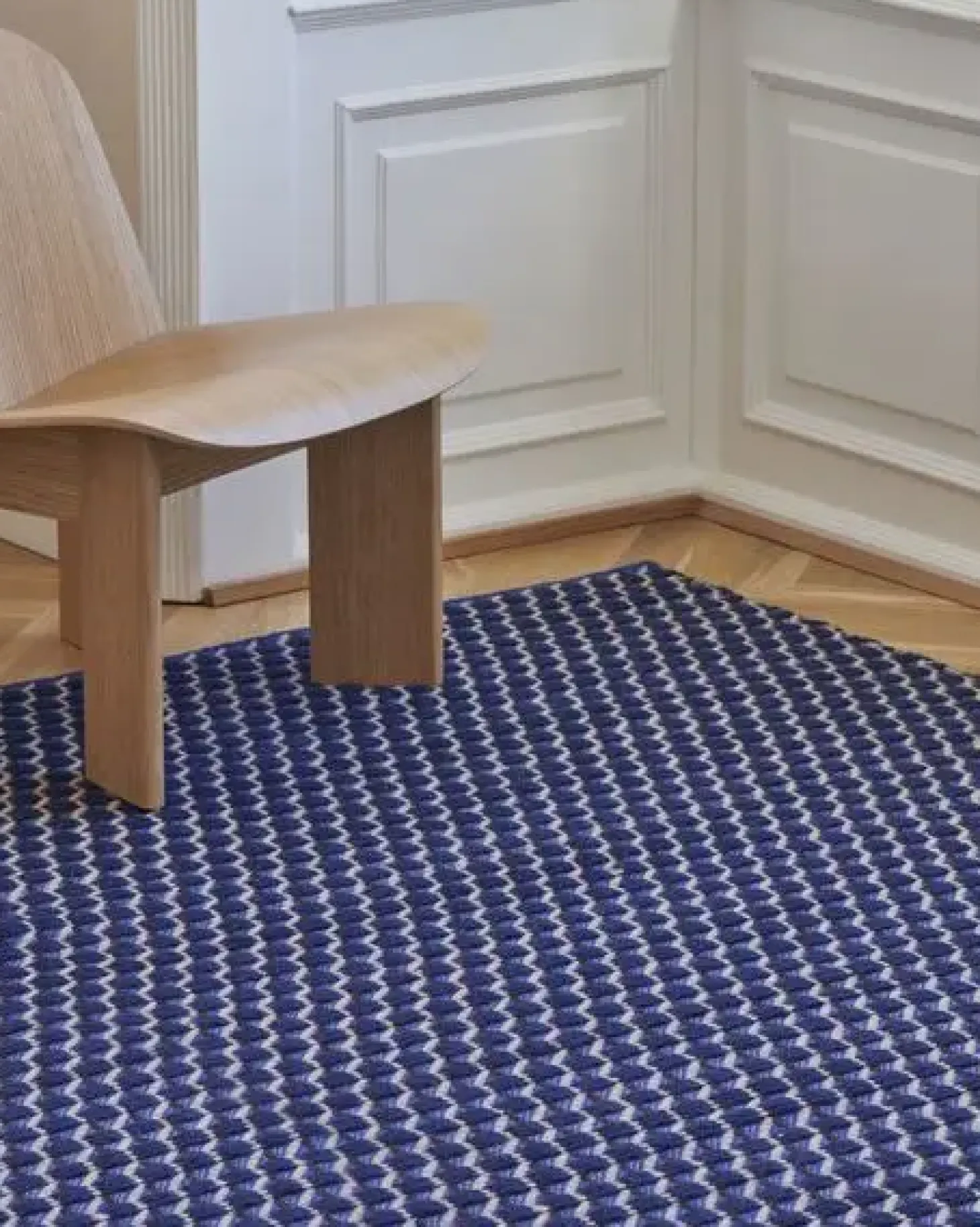 HAY - Channel Rug - 60 x 200 cm - Blue / White