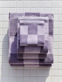 Hay - Check Hand Towel (Organic) - W50 x L90 - Lavender - Lavender - 329