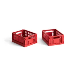 HAY - Colour Kasser - Recycled - Mini - Rød - Red - 2 stk