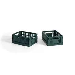 HAY - Colour Kasser - Recycled - Mini - Mørkegrøn - Dark Green - 2 stk