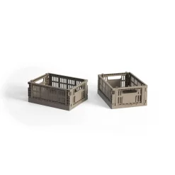 HAY - Colour Kasser - Recycled - Mini - Varm Grå - Warm Grey - 2 stk