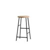 Hay - Cornet Barstol - Solid oak oiled / Steel soft black. Olieret eg med sort stel- Lav model