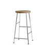 Hay - Cornet Barstol - Solid oak oiled / Steel chromed. Olieret eg med krom stel- Lav model