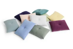 Hay - Dot Cushion - Linen - Pigeon blue