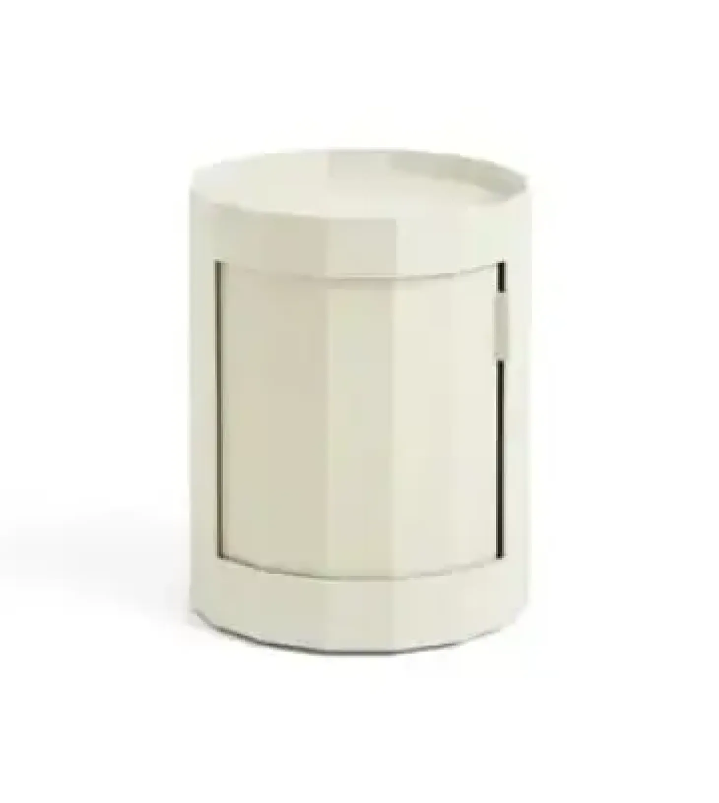 Hay - Facet Cabinet - Low - Eggshell - Hvid - 49 cm - sidebord med hjul