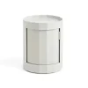 Hay - Facet Cabinet - Low - Misty Grey - Lysegråt sidebord med hjul - H 49 cm