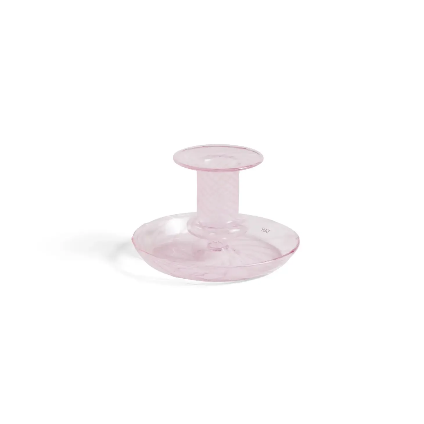 Hay - Flare lysestage - pink med hvid