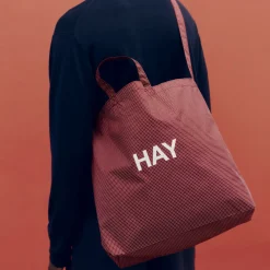 Hay - Grid Crossover Bag - Medium - Burgundy