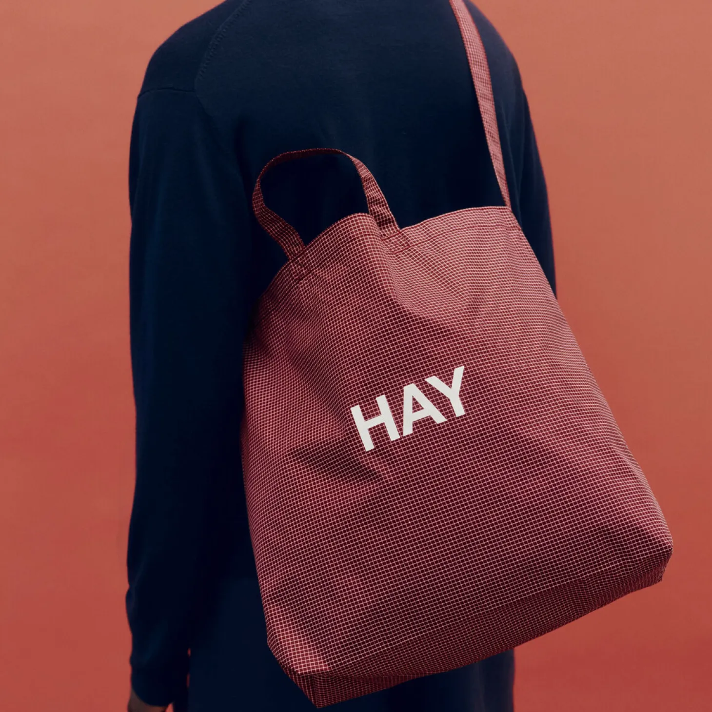 Hay - Grid Crossover Bag - Medium - Burgundy
