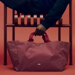 Hay - Grid Weekend Bag - Medium - Blå