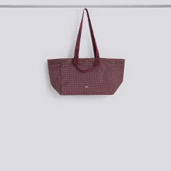 Hay - Grid Weekend Bag - Small - Burgundy