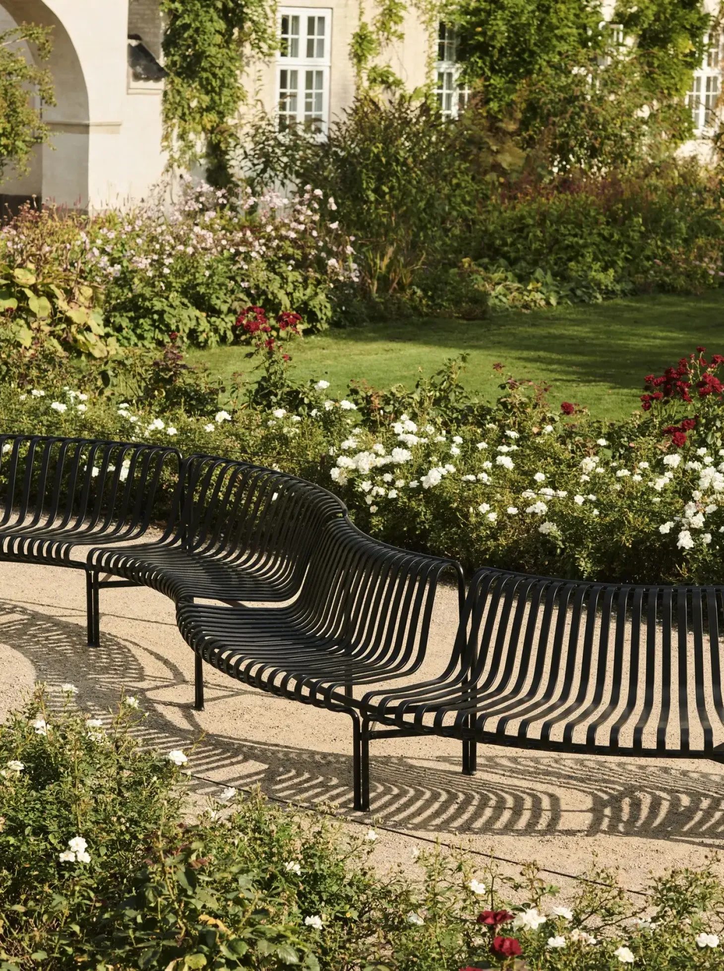 HAY - Havebænk - Palissade Park Dining Bench - Out - Add-on - Lysegrå / Sky Grey