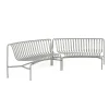 HAY - Havebænk Park - Palissade Park Dining Bench - 2 x In - Starter - Lysegrå / Sky Grey (2 bænke)