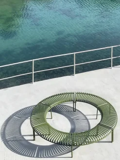 HAY - Havebænk Park - Palissade Park Bench - Anthracite (inkl. mellemben)
