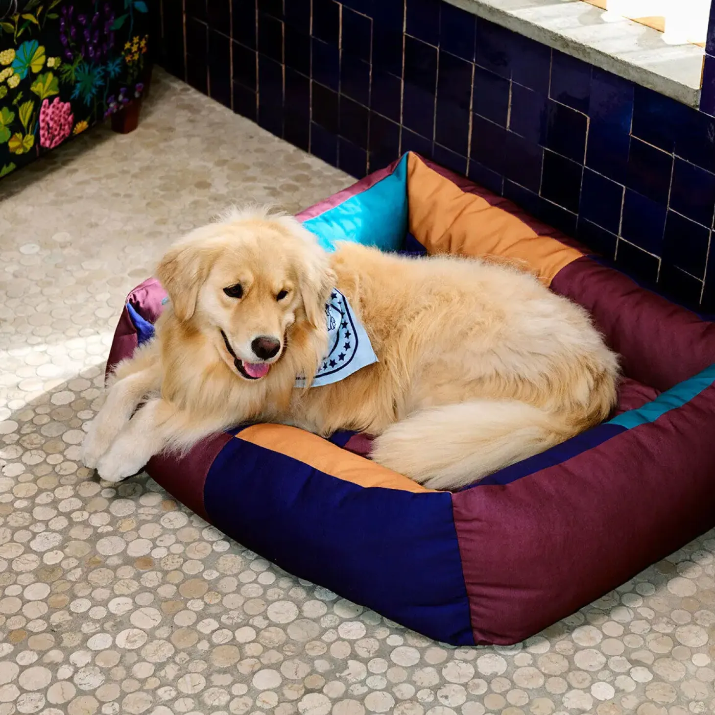 Hay - HAY Dogs Bed Zip - Large - Blå/Hvid