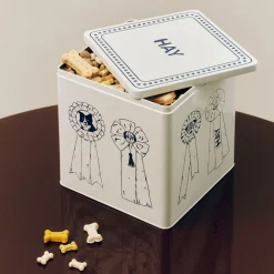 Hay - HAY Dogs Food Storage Tin - Large - Blå/hvid