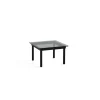HAY - Kofi Table - 60 x 60 cm - ben i sort lakeret eg og grey tinted /grålig glasplade