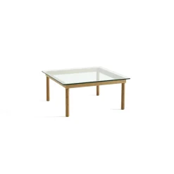 HAY - Kofi Table - 80 x 80 cm - ben i lageret eg og klar glasplade