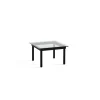 HAY - Kofi Table - 60 x 60 cm - ben sort eg (vandbaseret lak) og klar glasplade
