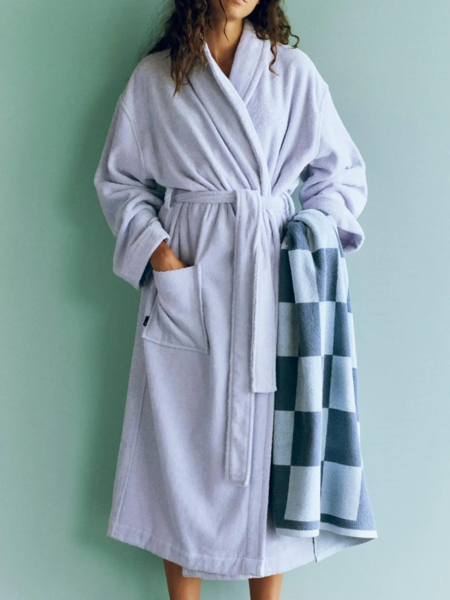 Hay - Mono Bathrobe - S/M - Steel Blue - Steel blue - 1499