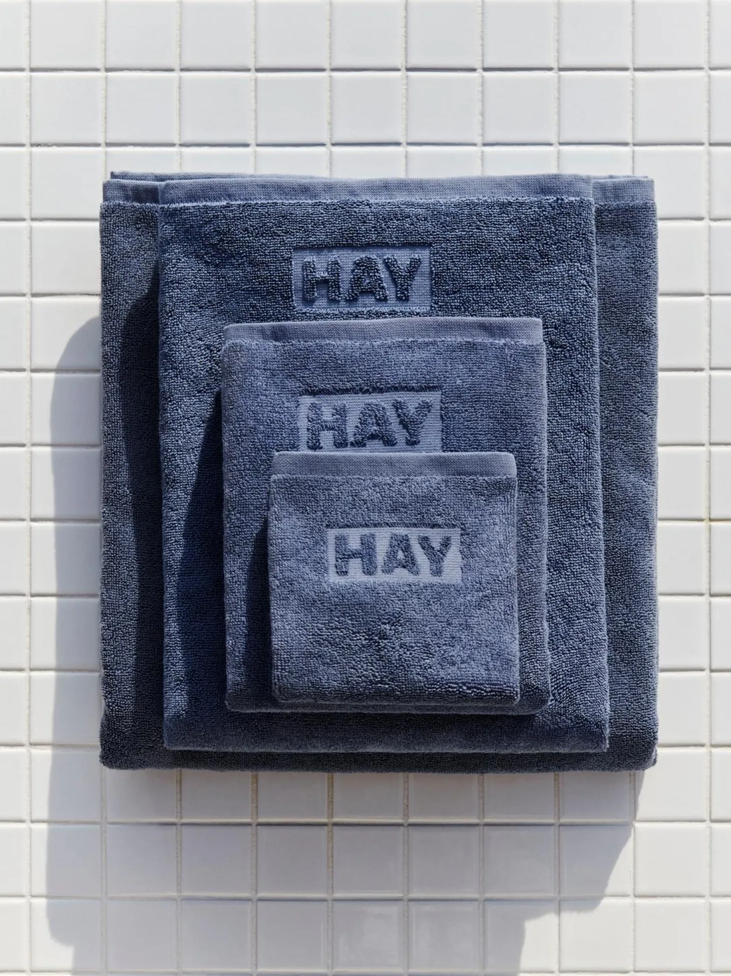 Hay - Mono Wash Cloth (Organic) - W30 x L30 - Steel Blue - Steel blue - 65