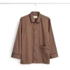 HAY - Outline Pyjama - Langærmet Shirt - M/L - Milk Chocolate