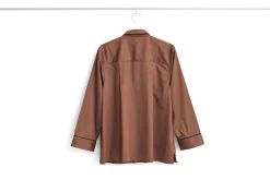 HAY - Outline Pyjama - Langærmet Shirt - M/L - Milk Chocolate