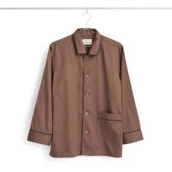 HAY - Outline Pyjama - Langærmet Shirt - XS/S - Milk Chocolate