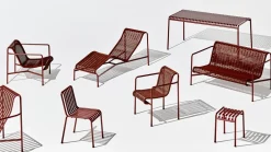 Hay - Palissade Cord Dining Armchair - Iron red - Rød havestol