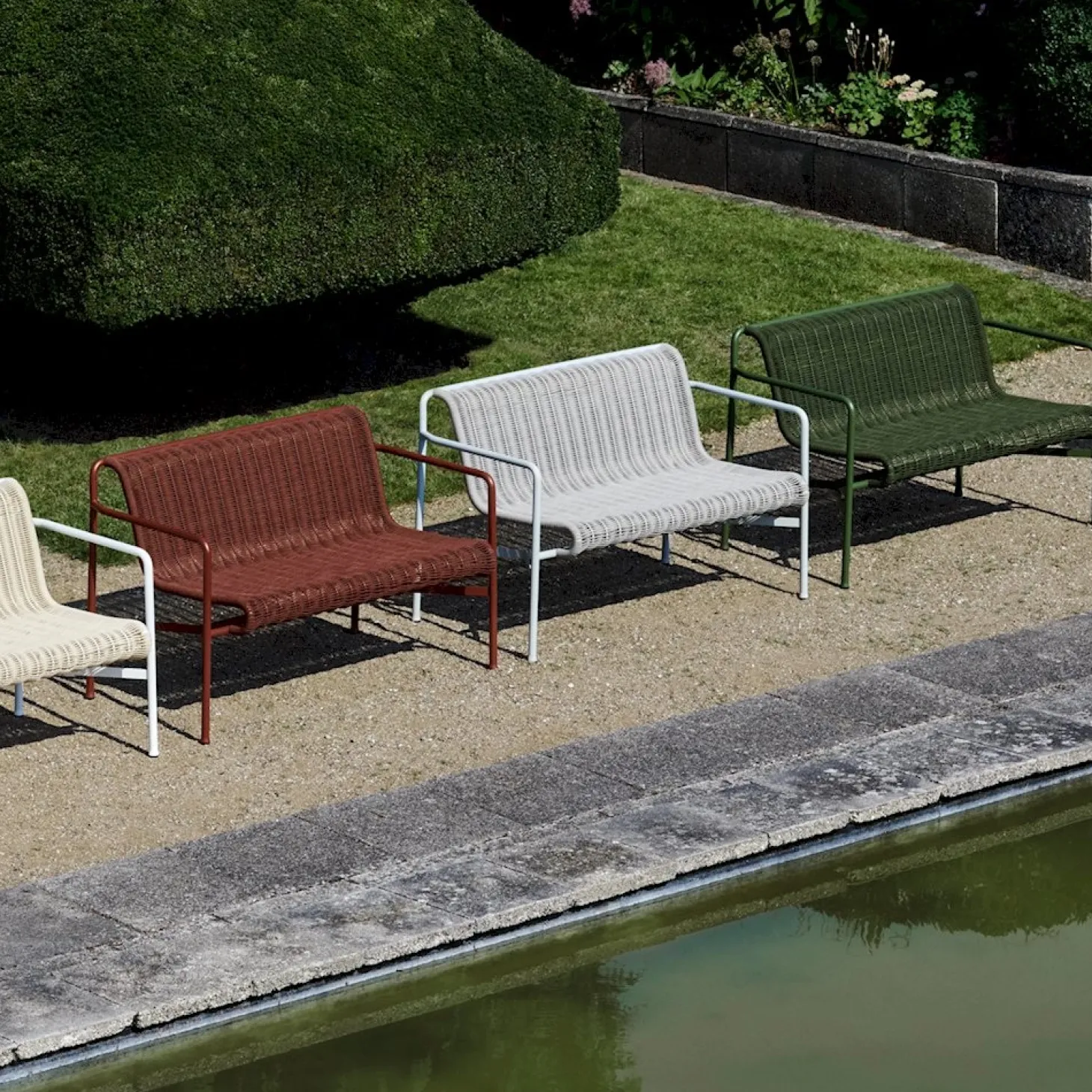 Hay - Palissade Cord Lounge Sofa - Iron red - Rød