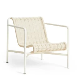 Hay - Palissade Cord Lounge Chair Low - Cream white