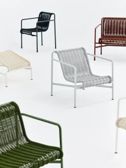 Hay - Palissade Cord Lounge Chair Low - Olive