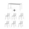 Hay - Palissade sæt - bord + 6 stole - Galvaniseret - 6 chair