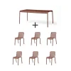 Hay - Palissade sæt - bord + 6 stole - Iron Red - Rød- 6 chairs