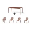 Hay - Palissade sæt - bord + 4 stole - Iron red